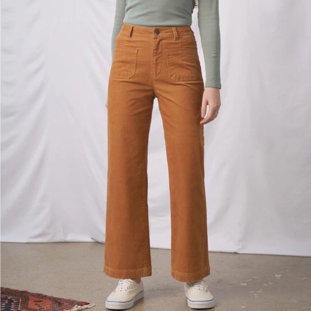 United By Blue High Waist Wide Straight Leg Corduroy Pants Size 27